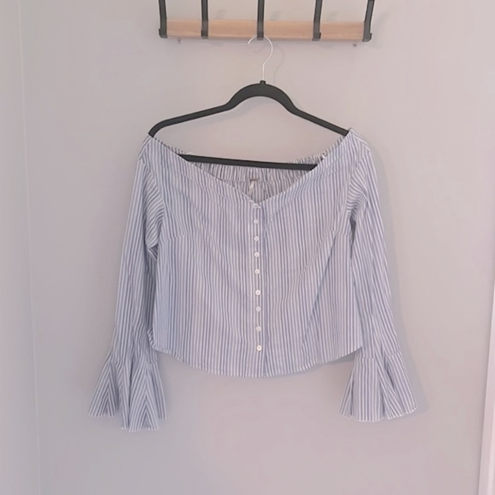 Free People March To The Beat Off The Shoulder Blouse | Xs